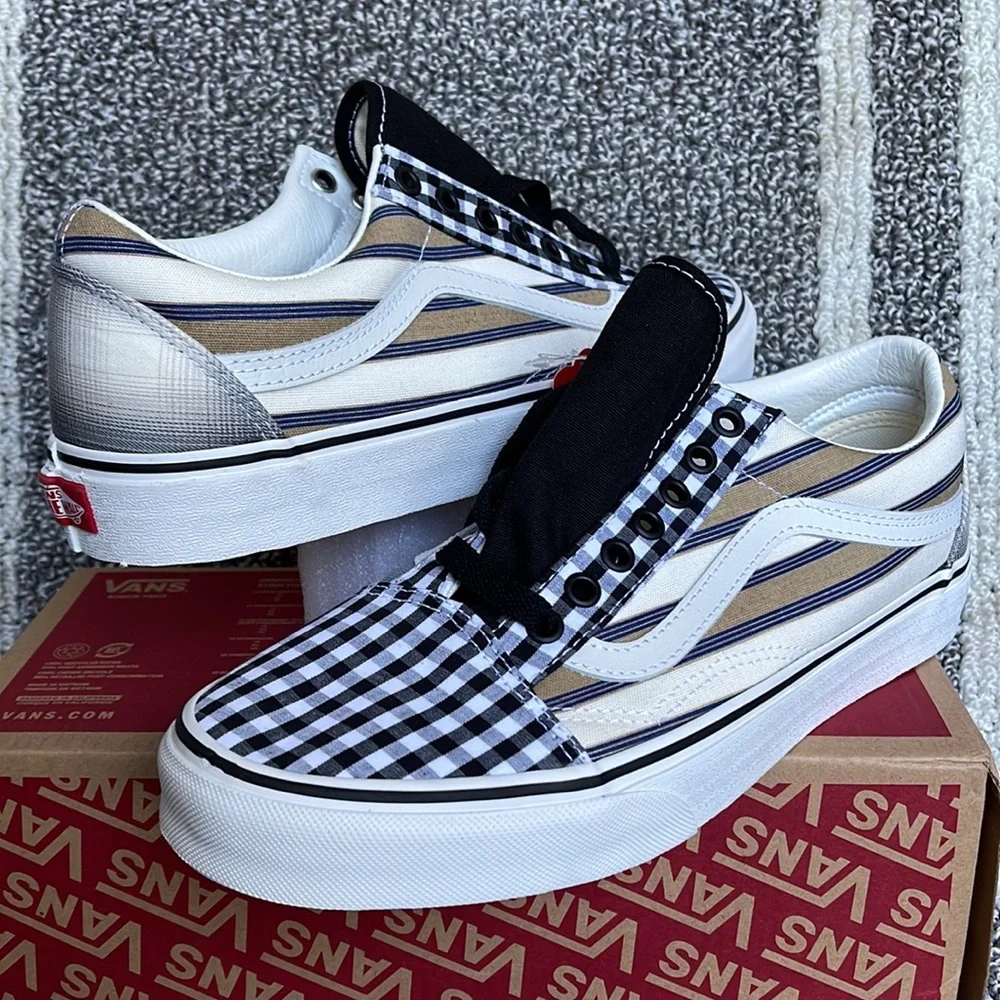 Vans Old Skool Prep Retro Blancdeblanc MENS - Picture 9 of 16